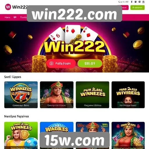 Variedade de jogos disponíveis em win222.com